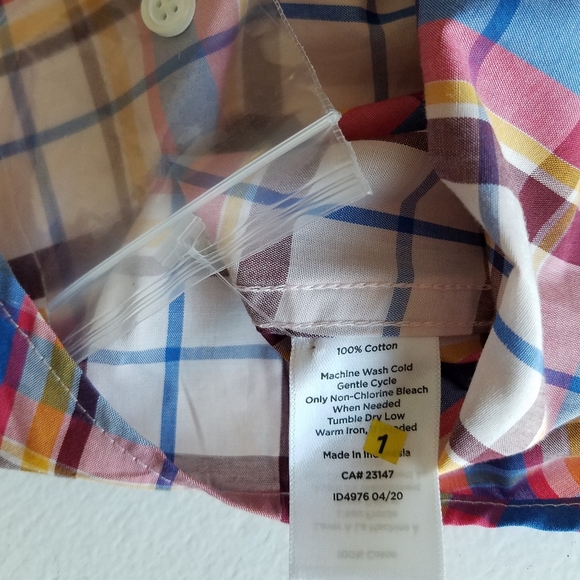 NWOT Talbots Plus Petite Plaid Long Sleeve Shirt Size 3XP 100 % Cotton - Picture 7 of 7